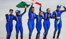 中国短道速滑队混合接力获第4名 意大利队获得短道速滑队混合接力冠军