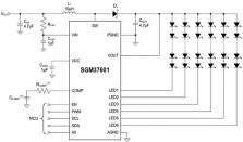 圣邦微电子推出适用于笔电的六通道40V高效率LED驱动芯片SGM37601