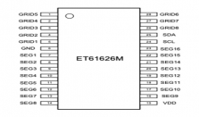 16×8恒流LED矩阵驱动芯片  力芯微推出ET61626