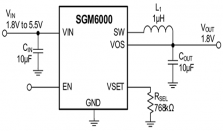圣邦微电子推出 1.75V 至 5.5V 输入，静态电流 300nA，输出电流 700mA 的同步降压转换器 SGM6000